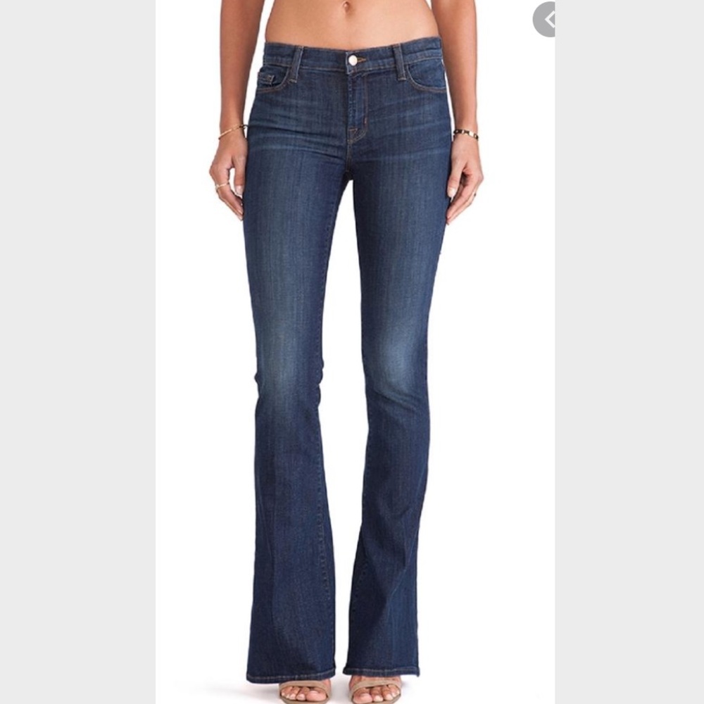 J Brand Storm Distressed Martini Skinny Flare Leg